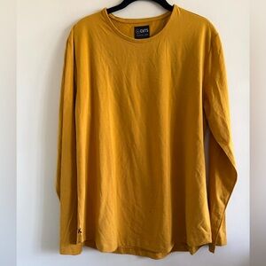 Cuts Clothing Long Sleeve Crew Shirt - Mustard Yellow